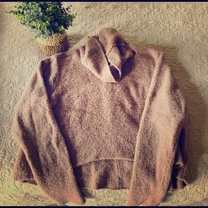 H&M Bouclé Turtleneck Sweater in Light Taupe